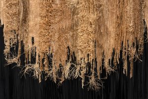 Joël Andrianomearisoa:THINGS AND SOMETHING TO REMEMBER BEFORE THE DAYLIGHT (Detail), 2024,Textile, 260 x 180 cm, © Courtesy of the artist and Almine Rech Gallery